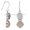 Rose Quartz E Rosa Opal Gemstone 925 Sterling Silver Earring